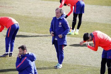 El 'Profe Ortega' durante el entrenamiento.