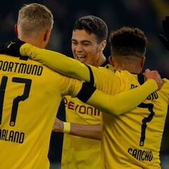 El Dortmund de los 'niños' triunfa: Reyna, Haaland y Sancho