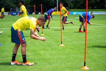La Selección Colombia entrena en Bogotá pensando en el amistoso del domingo contra Perú.