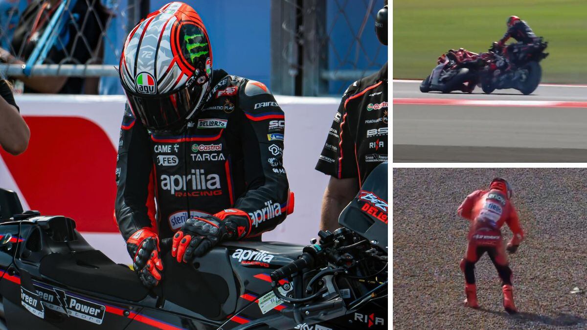 Bezzecchi y su lance con Márquez en Indonesia.