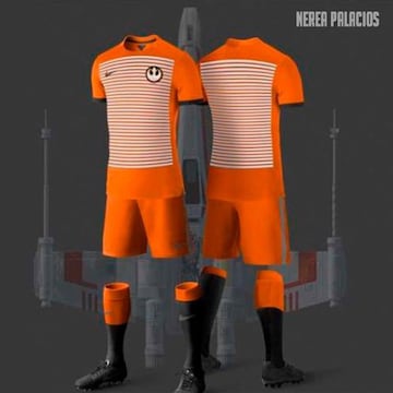 10 uniformes de fútbol al estilo de la saga de Star Wars