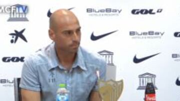 Willy Caballero durante su rueda de prensa de despedida.