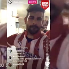 El bailecito loco de Diego Costa con la camiseta del Atleti