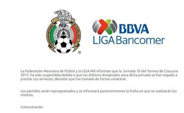 Se suspende la jornada 10 del Clausura 2017 de la Liga MX