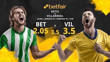 Betis vs. Villarreal: horario, TV, estadísticas, clasificación y pronósticos
