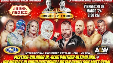 Este es el cartel para Homenaje a Dos Leyendas 2024 del CMLL.