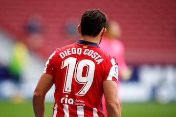 Diego Costa of Atletico de Madrid gestures during the spanish league, La Liga Santander, football match played between Atletico de Madrid and Villarreal CF at Wanda Metropolitano stadium on october 03, 2020 in Madrid, Spain.
 AFP7 
 03/10/2020 ONLY FOR US