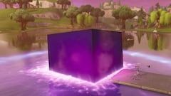 Fortnite Battle Royale: El cubo morado gigante desaparece en Balsa Botín