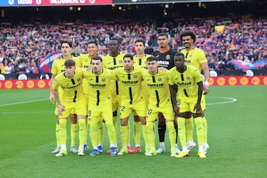 El once inicial del Villarreal. 