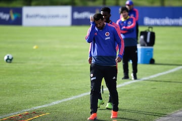 Jefferson Lerma, Yerry Mina y Edwin Cardona trabajaron en la sede deportiva de la Federación Colombiana de Fútbol con Carlos Queiroz y los profesores Hugo Pereira y Océano Cruz en la primera práctica de cara a la Copa América. 