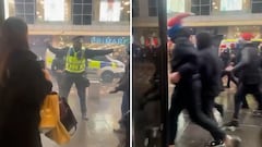 Rangers and Celtic fans erupt in chaos on Glasgow streets ahead of Scottish League Cup Final
