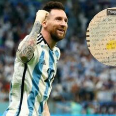 El mensaje de Thiago Messi a su padre antes de la final del Mundial