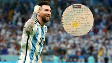 El mensaje de Thiago Messi a su padre antes de la final del Mundial