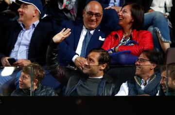 Francesco Totti watched the Goffin-Zverev match