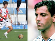 Pablo Sánchez Flores (con la camiseta del Rayo) y Quique Sánchez Flores (con la camiseta del Real Madrid).