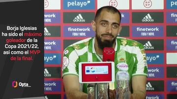 Borja Iglesias, sobre su MVP en la final: "He sido feliz jugando"