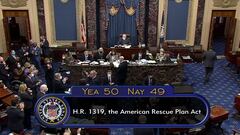 After a mammoth overnight voting session in Washington the Senate has voted in favour of the $1.9 trillion stimulus bill that will provide $1,400 direct payments.