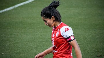 Fany Gauto en un partido de Independiente Santa Fe