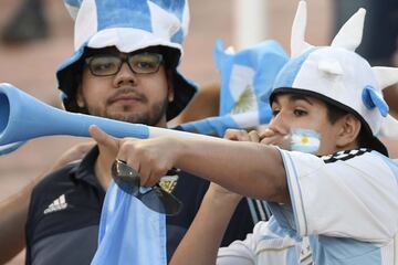 El color previo al Argentina vs México en Mendoza