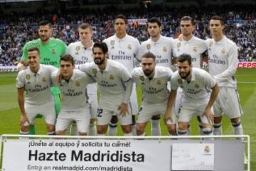 El once inicial del Real Madrid. 