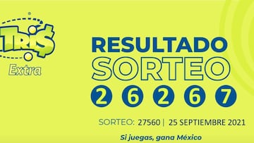 Resultados Lotería Tris Extra hoy: ganadores y números premiados | 25 septiembre