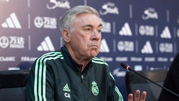 07/02/23 RUEDA DE PRENSA CARLO ANCELOTTI ENTRENADOR REAL MADRID 
MUNDIAL DE CLUBES 
MUNDIALITO 
