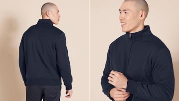 La sudadera de cuello, manga larga y forro polar que mejor queda a los hombres este invierno en Amazon.