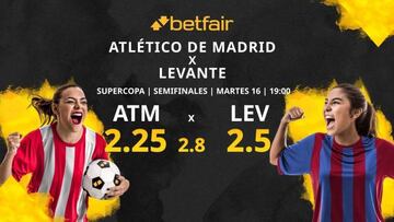 Club Atlético de Madrid Femenino vs. Levante UD Femenino: horario, TV, estadísticas, cuadro, palmarés y pronósticos Supercopa
