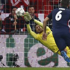 Oblak: 100% en balones aéreos, 9 paradas y un penalti detenido