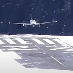 Una avioneta se estampa contra la nieve al aterrizar