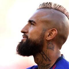 Vidal aprovecha su día libre para apoyar a sus hijos en la vuelta al colegio