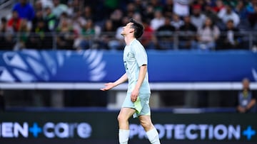   Hirving Lozano of Mexico during the Semifinals match between Panama and Mexico (Mexican National Team) as part of the 2024 Concacaf Nations League, at AT-T Stadium, Arlington, Texas, on March 21, 2024.