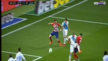 1-0: el Depor reclamó que no hubo penalti de Mosquera a Saúl