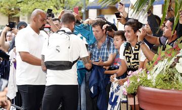 La llegada del Real Madrid a Washington en imágenes