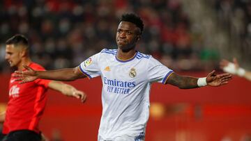 Vinicius, en el Mallorca - Real Madrid.