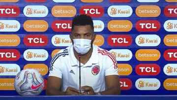 Miguel Borja, delantero de la Selección Colombia, aseguró que buscarán la clasificación a los cuartos de final ante Perú. Espera volver al gol