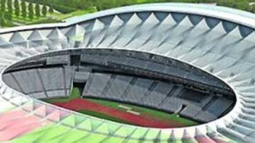 <b>EXPLOTACIÓN. </b>El futuro estadio del Atlético podría tener un sponsor y este podría llegar de los acuerdos que los dirigentes logren en su viaje a Dubai.