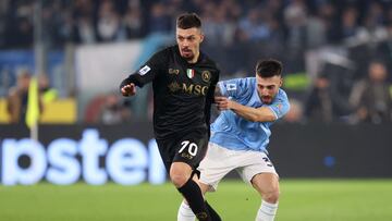 Soccer Football - Serie A - Lazio v Napoli - Stadio Olimpico, Rome, Italy - January 28, 2024 Napoli's Gianluca Gaetano in action REUTERS/Claudia Greco