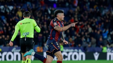 23/01/26 PARTIDP PRIMERA DIVISION JORNADA 21
LEVANTE - ELCHE
TERCER GOL ALAN MATTURRO 3-2 MINUTO 95 ALEGRIA