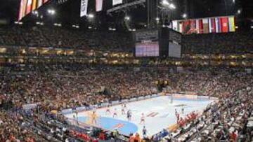 <b>GRAN MARCO. </b>El Lanxess Arena de Colonia, con capacidad para 20.000 espectadores, ya fue sede del Mundial y ahora de la Final Four.