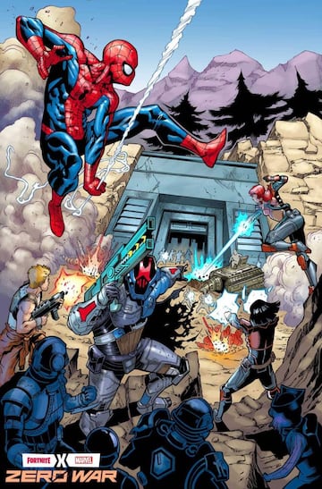 Una de las p&aacute;ginas de Fortnite x Marvel: Zero War