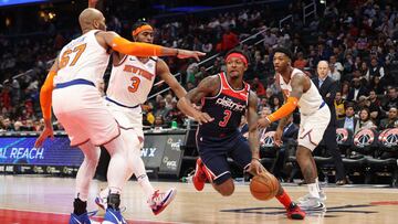 Bradley Beal, durante el partido de la NBA que ha enfrentado a los Washington Wizards y a los New York Knicks