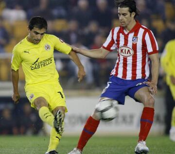 Ibagaza y Tiago durante un partido entre el Villarreal y el Atlético de Madrid.