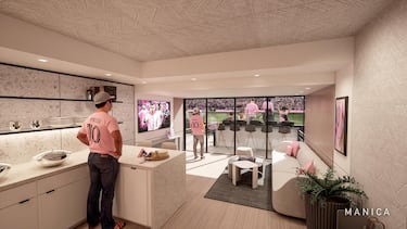 Palcos privados del Nu Stadium, boxes cerrados para grupos (generalmente de 14 a 18 personas).