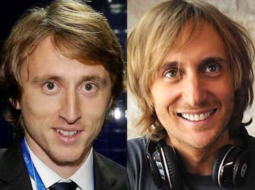 Modric and the musician David Guetta