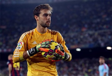 Sergio Álvarez en un Barcelona-Celta.