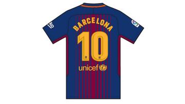 Imagen de la camiseta que lucirán en el Barcelona - Betis los jugadores del club azulgrana.