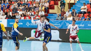 Preciado en un ataque del equipo riojano.