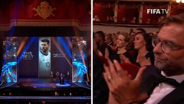 La reacción de Klopp al ver que Van Dijk no se llevó el The Best