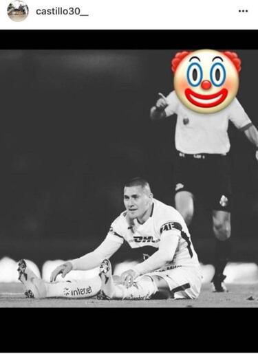 Nicolás Castillo “pinta” de payaso a árbitro